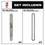 Milwaukee 49-16-2848 20 in. Saw Chain and Guide Bar Set 0.325 Pitch 0.050 Gauge (2 Piece) - 2
