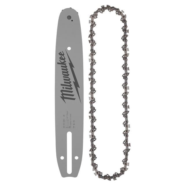 Milwaukee 49-16-2849 10 in 3/8 Low Profile Pitch 0.043 in Gauge Saw Chain and Guide Bar Set (2 Piece)