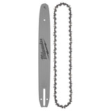 Milwaukee 49-16-2856 16 in. 3/8 in. Low Profile Pitch .043 in. Gauge Saw Chain and Guide Bar Set (2 Piece)