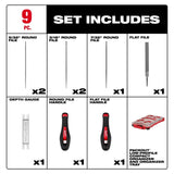 Milwaukee 49-16-2880 Saw Chain Sharpening Set with PACKOUT Low-Profile Organizer (9 Piece) - 3