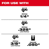 Milwaukee 49-16-2883 5/32 Inch Round File for Saw Chain for Fast Sharpening (6 Pack) - 4