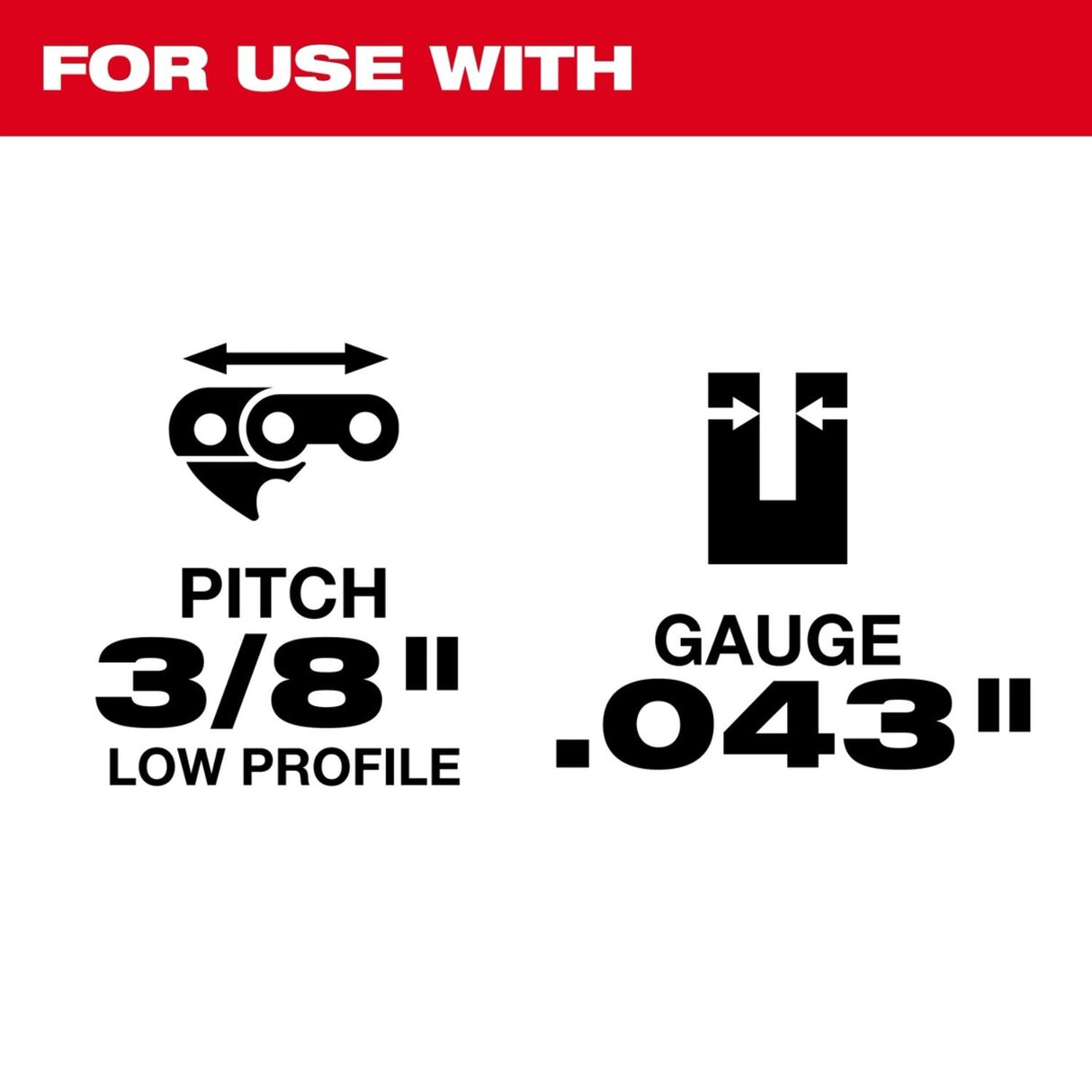 Milwaukee 49-16-2885 11/64 Inch Round File for Saw Chain for 3/8 Low Profile .043 Gauge (6 Pack) - 3
