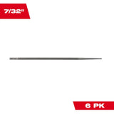 Milwaukee 49-16-2889 7/32 Inch Round File for Saw Chain for 3/8 and .404 Pitch (6 Pack) - 2