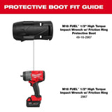 Milwaukee 49-16-2967 M18 FUEL 1/2" High Torque Impact Wrench w/ Friction Ring Protective Boot - 4