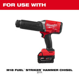 Milwaukee 49-16-3776 0.401" Round Shank Steel Hammer Chisel Bit Set (5 Piece) - 3