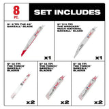 Milwaukee 49-22-1108 SAWZALL Demolition Reciprocating Saw Blade Set 6" and 9" (8 Piece) - 2