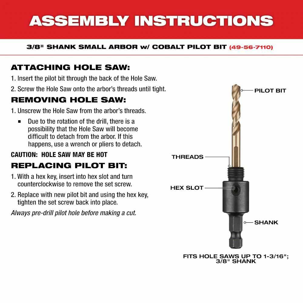 Milwaukee 49-22-3077 9 PC HOLE DOZER™ with Carbide Teeth Hole Saw Large Diameter Kit - 4