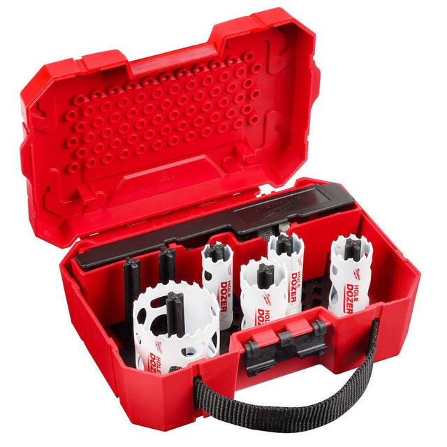 Milwaukee 49-22-4040 Hole Dozer Bi-Metal Hole Saw Kit 3/4" to 2" with Arbor and Pilot Bit (7 Piece)