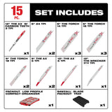 Milwaukee 49-22-5641 15PC SAWZALL Blade PACKOUT Kit - 2