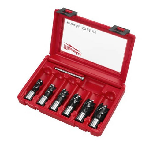 Milwaukee 49-22-8400 Annular Cutter Kit 6 Piece, 9/16"- 1-1/16", Pilot and Case