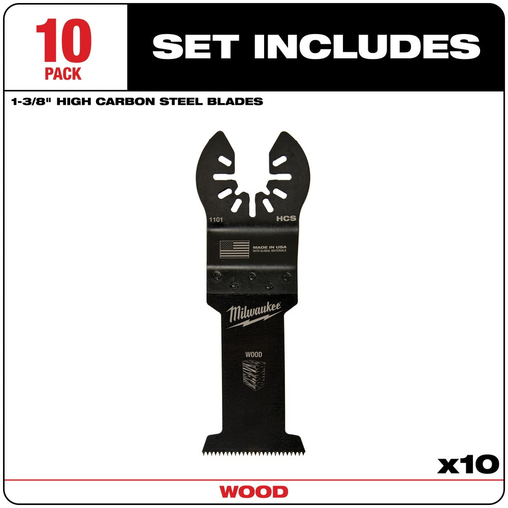 Milwaukee  49-25-1109 Milwaukee® OPEN-LOK™ 1-3/8" HCS WOOD BLADES 10PK - 2