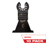 Milwaukee  49-25-1119 Milwaukee® OPEN-LOK™ 2-1/2" HCS WOOD BLADES 10PK