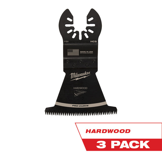 Milwaukee  49-25-1153 Milwaukee® OPEN-LOK™ 2-1/2" HCS JAPANESE TOOTH PRO-CURVE™ HARDWOOD BLADE 3PK