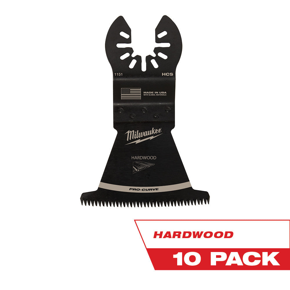 Milwaukee  49-25-1159 Milwaukee® OPEN-LOK™ 2-1/2" HCS JAPANESE TOOTH PRO-CURVE™ HARDWOOD BLADE 10PK