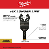 Milwaukee  49-25-1201 Milwaukee® OPEN-LOK™ 3/8" TITANIUM ENHANCED BI-METAL MULTI-MATERIAL BLADE 1PK - 5