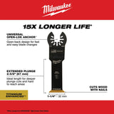 Milwaukee  49-25-1203 Milwaukee® OPEN-LOK™ 1-1/4" TITANIUM ENHANCED BI-METAL MULTI-MATERIAL BLADE 1PK - 5