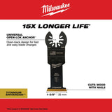 Milwaukee  49-25-1231 Milwaukee® OPEN-LOK™ 1-3/8" TITANIUM ENHANCED BI-METAL MULTI-MATERIAL BLADE 1PK - 7