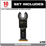 Milwaukee  49-25-1239 Milwaukee® OPEN-LOK™ 1-3/8" TITANIUM ENHANCED BI-METAL MULTI-MATERIAL BLADES 10PK - 3