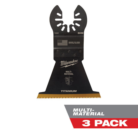 Milwaukee  49-25-1243 Milwaukee® OPEN-LOK™ 2-1/2" TITANIUM ENHANCED BI-METAL MULTI-MATERIAL BLADES 3PK