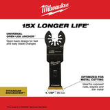 Milwaukee  49-25-1251 Milwaukee® OPEN-LOK™ 1-1/8" TITANIUM ENHANCED BI-METAL METAL BLADE 1PK - 6