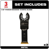 Milwaukee  49-25-1253 Milwaukee® OPEN-LOK™ 1-1/8" TITANIUM ENHANCED BI-METAL METAL BLADES 3PK - 3