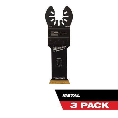 Milwaukee  49-25-1253 Milwaukee® OPEN-LOK™ 1-1/8" TITANIUM ENHANCED BI-METAL METAL BLADES 3PK