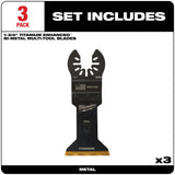 Milwaukee  49-25-1263 Milwaukee® OPEN-LOK™ 1-3/4" TITANIUM ENHANCED BI-METAL METAL BLADES 3PK - 4