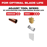 Milwaukee 49-25-1268 Open-Lok 1-3/4" Titanium Charged Bi-Metal Multi-Material Multi-Tool Blades 25Pk - 6