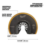 Milwaukee  49-25-1271 Milwaukee® OPEN-LOK™ 3-1/2" TITANIUM ENHANCED BI-METAL SEGMENTED BLADE 1PK - 4