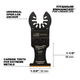 Milwaukee  49-25-1501 Milwaukee® OPEN-LOK™ 1-3/8" TITANIUM ENHANCED CARBIDE TEETH METAL BLADE 1PK - 3