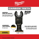 Milwaukee  49-25-1521 Milwaukee® OPEN-LOK™ 1-3/8" TITANIUM ENHANCED CARBIDE TEETH MULTI-MATERIAL BLADE 1PK - 9