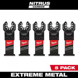 Milwaukee 49-25-1566 Nitrus Carbide OPEN-LOK Flush Cut Oscillating Multi-Tool Blades 1 3/8" x 0.042" (5 Pack) - 2