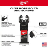 Milwaukee 49-25-1566 Nitrus Carbide OPEN-LOK Flush Cut Oscillating Multi-Tool Blades 1 3/8" x 0.042" (5 Pack) - 3