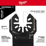 Milwaukee 49-25-1566 Nitrus Carbide OPEN-LOK Flush Cut Oscillating Multi-Tool Blades 1 3/8" x 0.042" (5 Pack) - 4