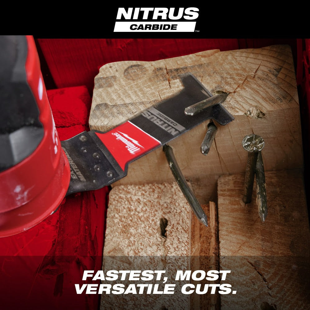 Milwaukee 49-25-1571 NITRUS CARBIDE Extreme Materials Universal Fit OPEN-LOK Multi-Tool Blade 1PK - 3