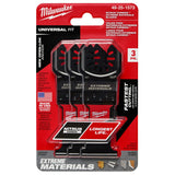 Milwaukee 49-25-1573 NITRUS CARBIDE Extreme Materials Universal Fit OPEN-LOK Multi-Tool Blade 3PK - 11