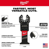Milwaukee 49-25-1575 NITRUS CARBIDE Extreme Materials Universal Fit OPEN-LOK Multi-Tool Blade 5PK - 6
