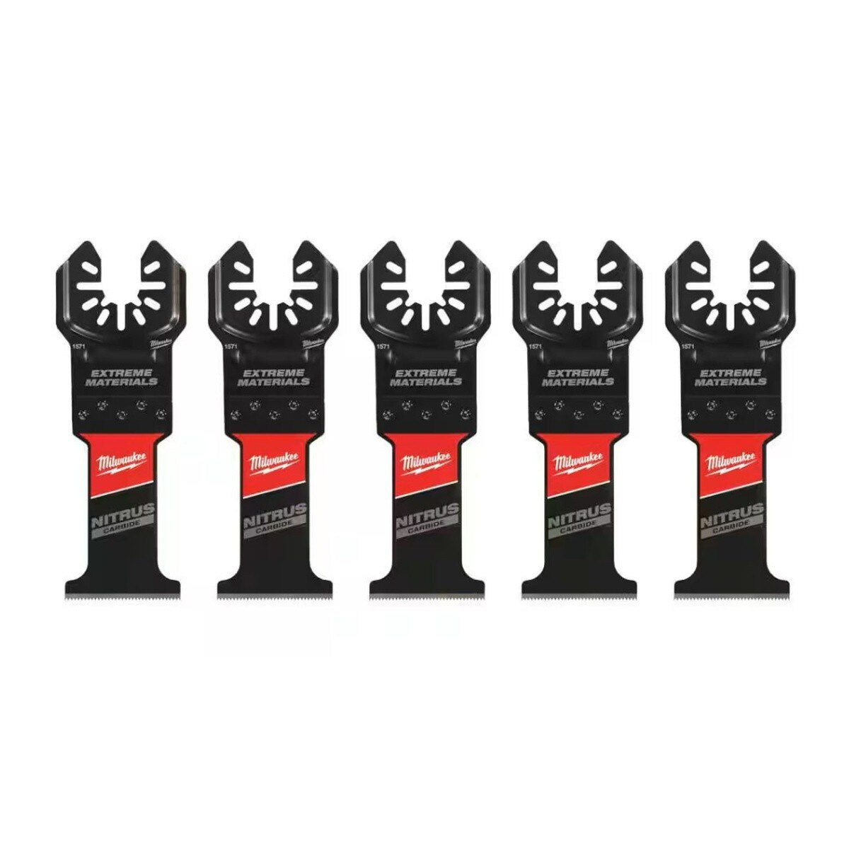 Milwaukee 49-25-1576 1-3/8" Nitrus Carbide Universal Fit Open-Lok Oscillating Multi-Tool Blade for Extreme Materials Cutting (5 Pack)
