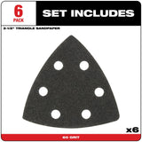 Milwaukee  49-25-2060 Milwaukee® 3-1/2" 60 GRIT TRIANGLE SANDPAPER 6PK - 4