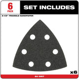 Milwaukee  49-25-2080 Milwaukee® 3-1/2" 80 GRIT TRIANGLE SANDPAPER 6PK - 4