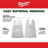 Milwaukee  49-25-2202 Milwaukee® OPEN-LOK™ 2" RIGID & 2" FLEXIBLE SCRAPER VARIETY PACK 2PC - 8