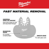 Milwaukee  49-25-2222 Milwaukee® OPEN-LOK™ MUSHROOM SEALANT SCRAPER BLADE 5PK - 7