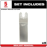 Milwaukee  49-25-2231 Milwaukee® OPEN-LOK™ STRAIGHT SEALANT CUTTING BLADE 5PK - 5