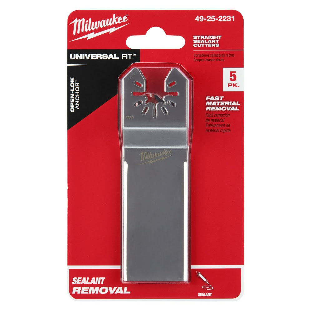 Milwaukee  49-25-2231 Milwaukee® OPEN-LOK™ STRAIGHT SEALANT CUTTING BLADE 5PK - 13