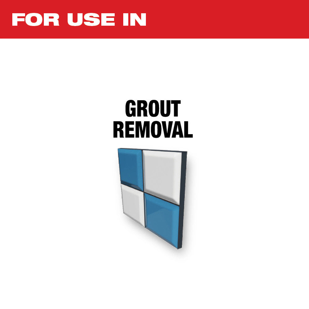 Milwaukee 49-25-2251 OPEN-LOK DIAMOND MAX Diamond Grit Grout Removal Multi-Tool Plunge Blade - 2