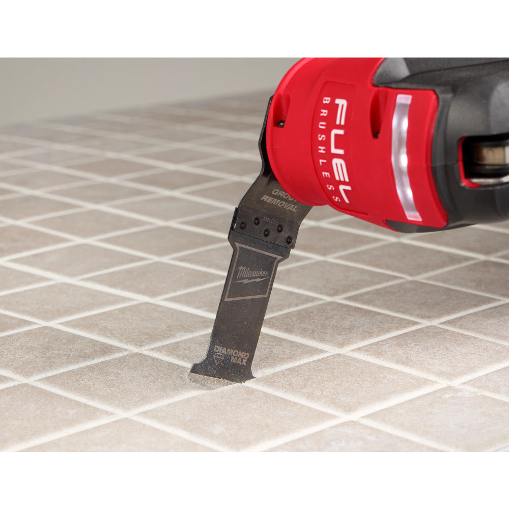 Milwaukee 49-25-2251 OPEN-LOK DIAMOND MAX Diamond Grit Grout Removal Multi-Tool Plunge Blade - 7