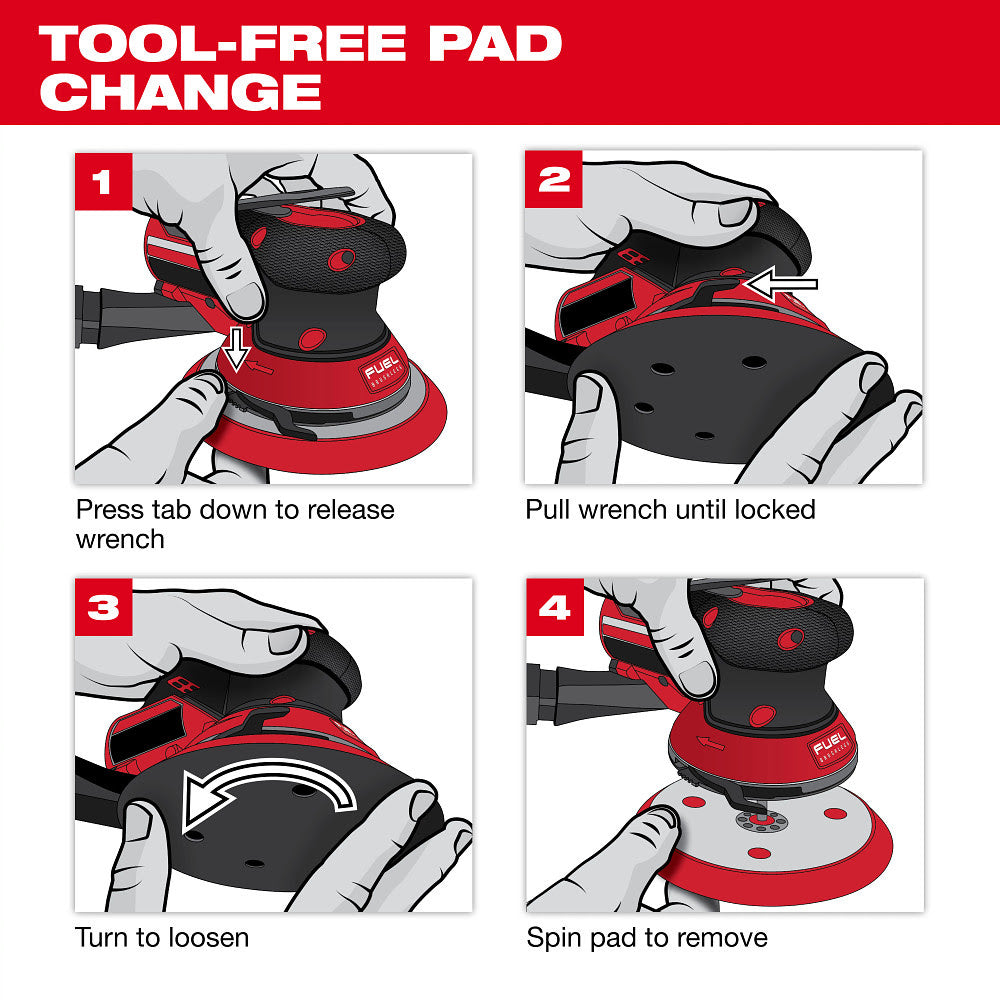 Milwaukee 49-36-2583 6" Hook and Loop Sander Backing Pad - Soft - 3