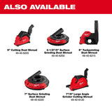 Milwaukee 49-40-6200 4-1/2" to 5" Surface Grinding Dust Shroud for Angle Grinders - 5
