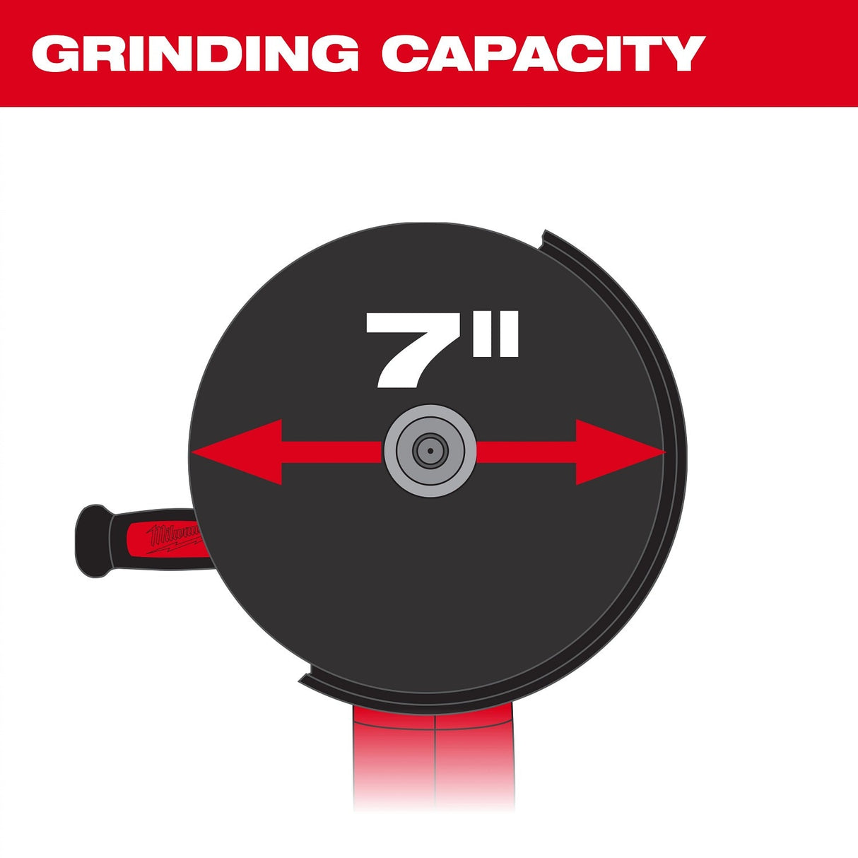 Milwaukee 49-40-6220 7" Surface Grinding Dust Shroud for OSHA Table 1 Dust Control - 3