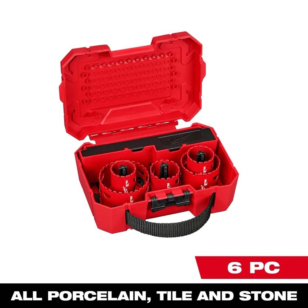 Milwaukee 49-56-5730 Diamond Max Hole Saw Set - 6 Piece for Porcelain and Stone - 3